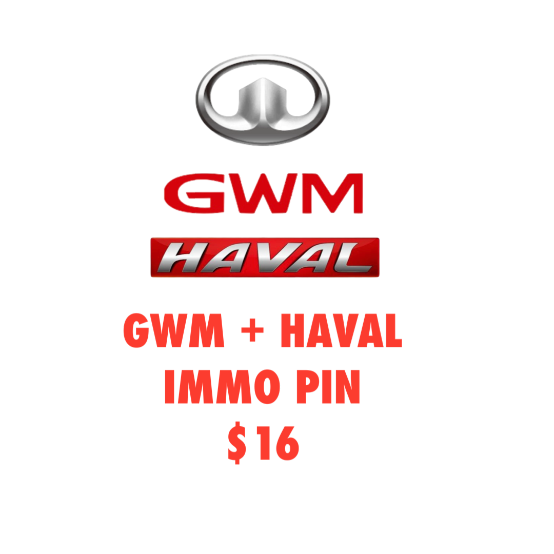 Haval / Great Wall GWM Pincode (one time calculation for LDV Saic Maxus pincode)