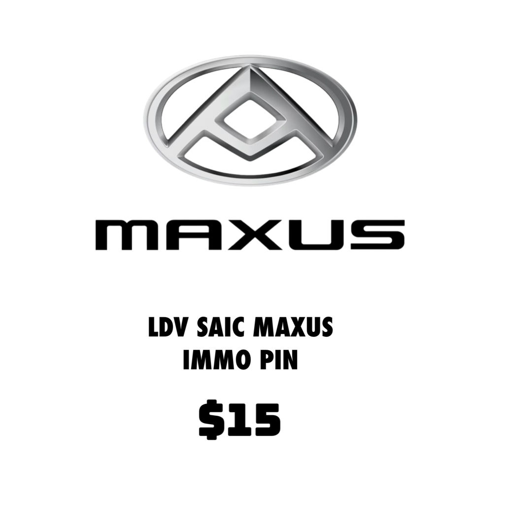 LDV Saic Maxus Pincode (one time calculation for LDV Saic Maxus pincode)